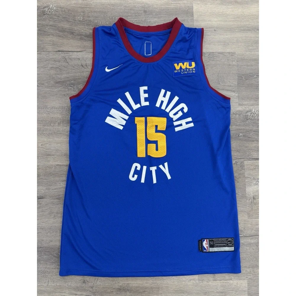 Nike Nikola Jokic #15 Mile High City Denver Nuggets Swingman Jersey Size 50 L